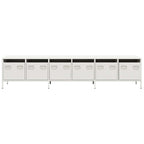 Mueble para TV acero laminado en frío blanco 202x39x43,5 cm