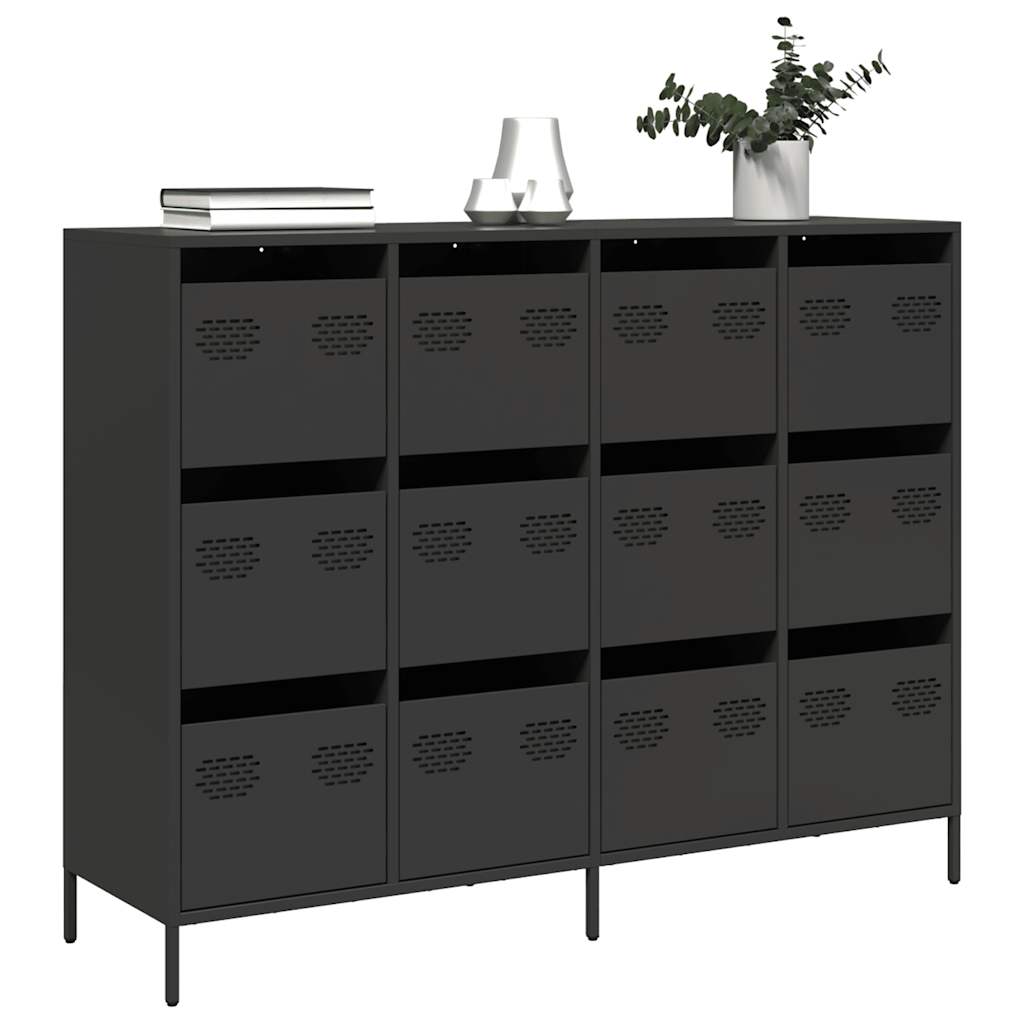Aparador de acero laminado en frío antracita 135x39x103,5 cm