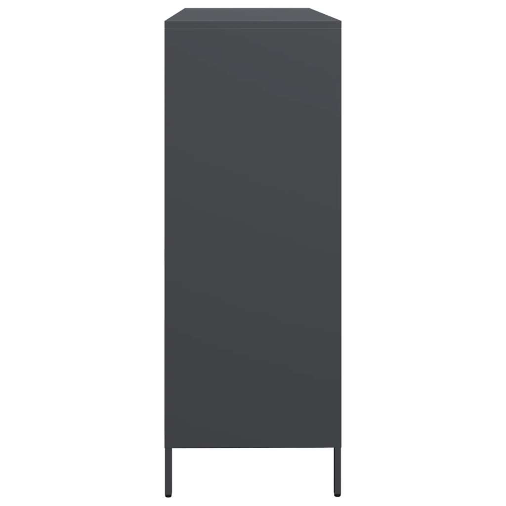 Aparador de acero laminado en frío antracita 135x39x103,5 cm
