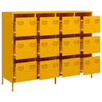 Aparador acero laminado en frío amarillo mostaza 135x39x103,5cm