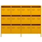 Aparador acero laminado en frío amarillo mostaza 135x39x103,5cm