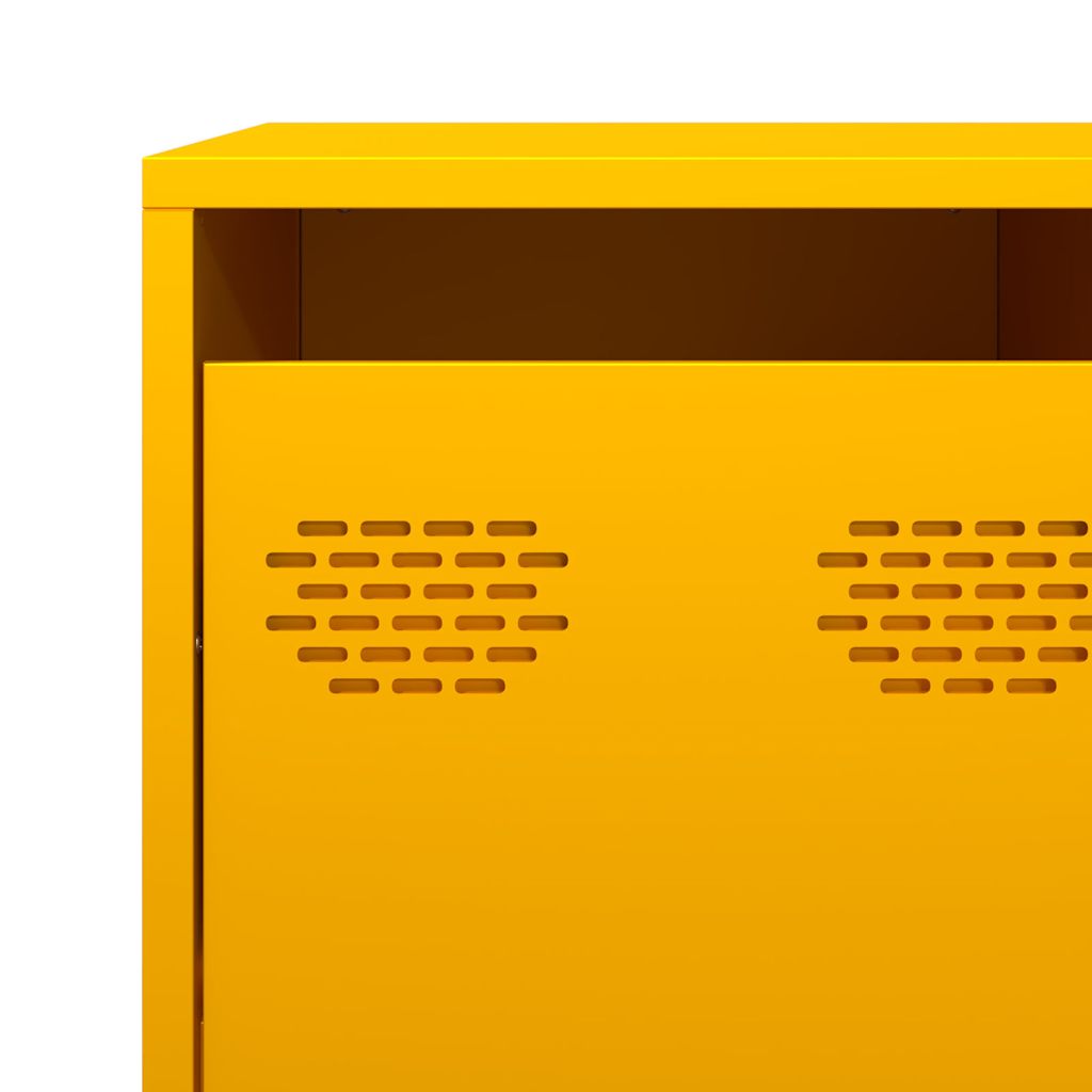 Aparador acero laminado en frío amarillo mostaza 135x39x103,5cm