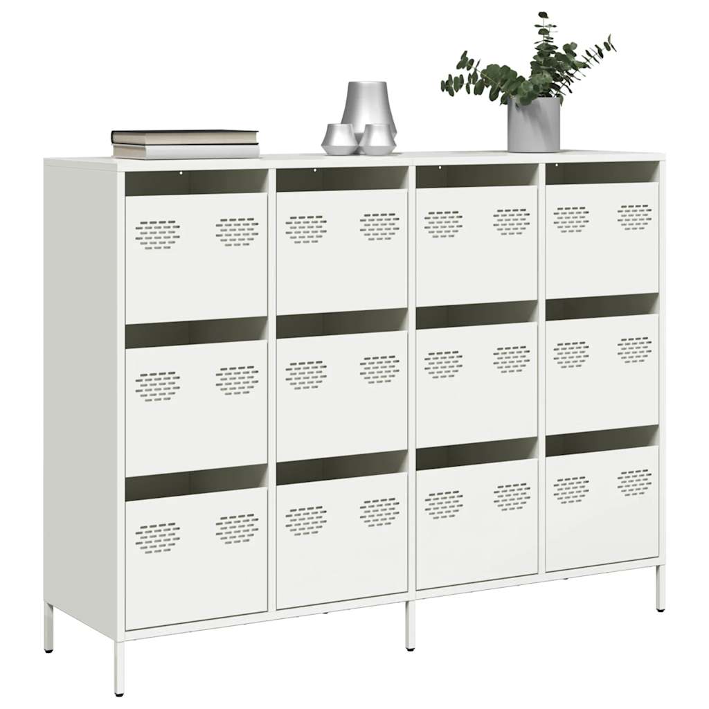Aparador de acero laminado en frío antracita 135x39x103,5 cm