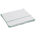 Paños de limpieza 10 uds blancas con rayas verdes 50x60 cm