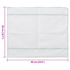 Paños de limpieza 10 uds blancas con rayas verdes 50x60 cm