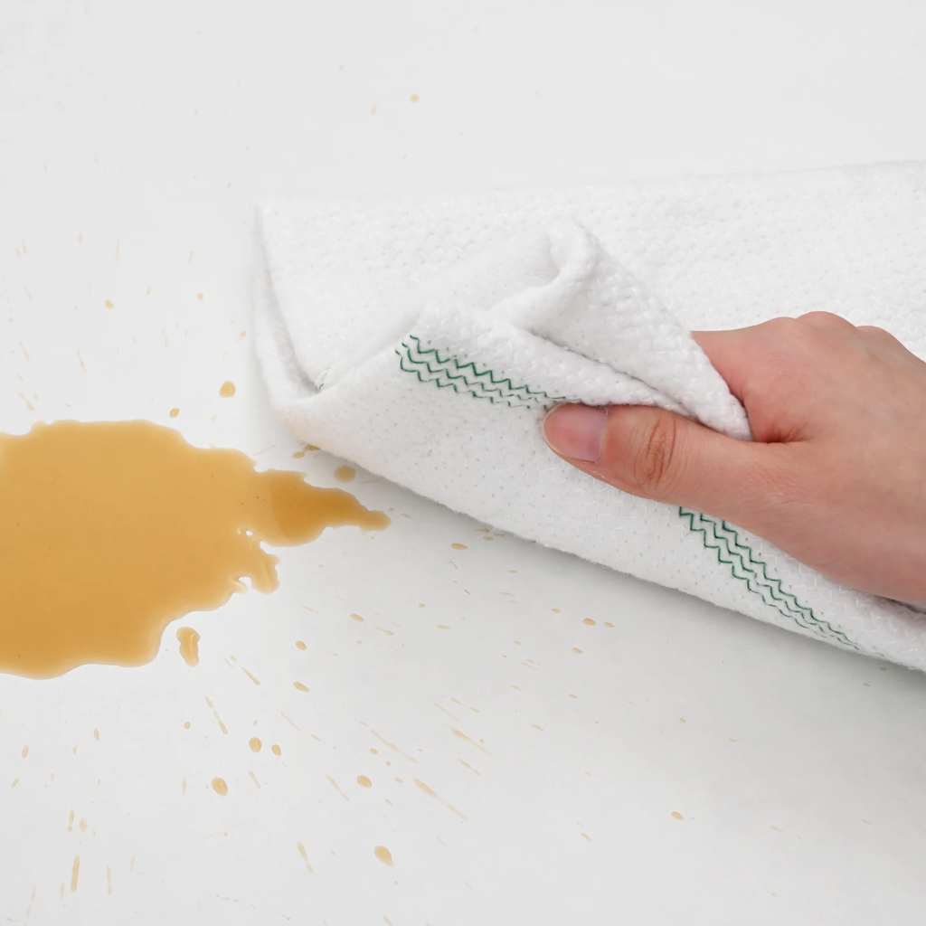 Paños de limpieza 10 uds blancas con rayas verdes 50x60 cm