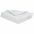 Paños de limpieza 10 uds blancas con rayas verdes 50x60 cm