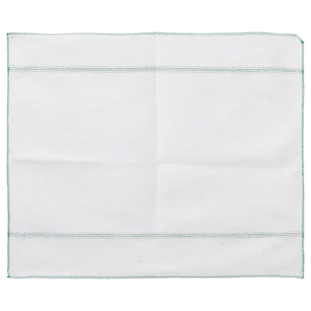 Paños de limpieza 10 uds blancas con rayas verdes 50x60 cm