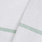 Paños de limpieza 10 uds blancas con rayas verdes 50x60 cm