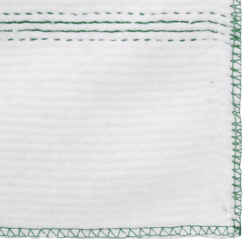 Paños de limpieza 10 uds blancas con rayas verdes 50x60 cm