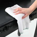 Paños de limpieza 10 uds blancas con rayas verdes 50x60 cm