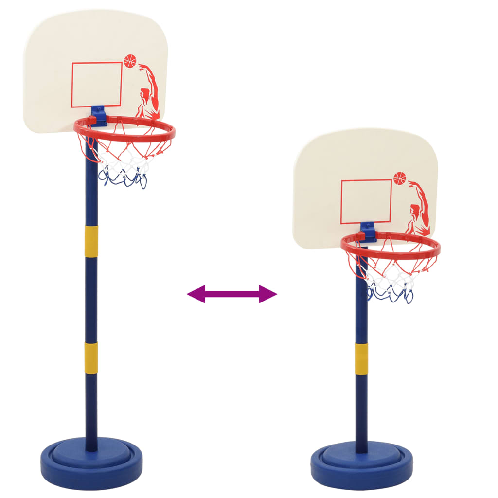 Canasta de baloncesto ajustable con pelota y bomba 90/121 cm
