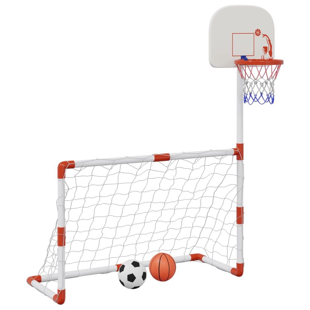 Juego infantil de fútbol y baloncesto con balones 98x50x70 cm