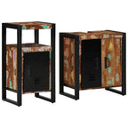 Juego de muebles de baño 2 pcs Madera sólida recuperada