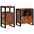 Juego de muebles de baño 2 pcs Madera sólida recuperada