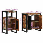 Juego de muebles de baño 2 pcs Madera sólida recuperada