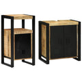 Juego de muebles de baño con cajón 2 pcs Madera de mango maciza