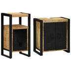 Juego de muebles de baño con cajón 2 pcs Madera de mango maciza