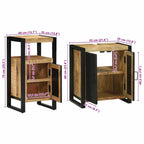 Juego de muebles de baño con cajón 2 pcs Madera de mango maciza