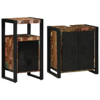 Juego de muebles de baño 2 pcs Madera sólida recuperada