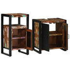 Juego de muebles de baño 2 pcs Madera sólida recuperada