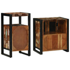 Juego de muebles de baño 2 pcs Madera sólida recuperada