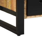 Juego de muebles de baño 2 pcs Madera de mango maciza y rugosa