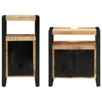 Juego de muebles de baño 2 pcs Madera de mango maciza y rugosa