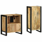 Juego de muebles de baño con cajón 2 pcs Madera de mango maciza