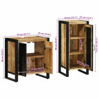 Juego de muebles de baño con cajón 2 pcs Madera de mango maciza