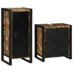 Juego de muebles de baño 2 pcs Madera reciclada maciza