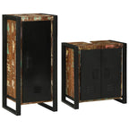 Juego de muebles de baño 2 pcs Madera reciclada maciza