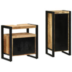 Juego de muebles de baño con cajón 2 pcs Madera de mango maciza
