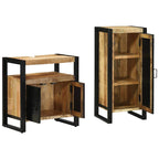 Juego de muebles de baño con cajón 2 pcs Madera de mango maciza