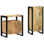 Juego de muebles de baño con cajón 2 pcs Madera de mango maciza