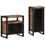 Juego de muebles de baño 2 pcs Madera sólida recuperada