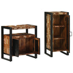Juego de muebles de baño 2 pcs Madera sólida recuperada