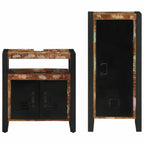 Juego de muebles de baño 2 pcs Madera sólida recuperada