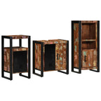 Juego de muebles de baño 3 pcs Madera sólida recuperada