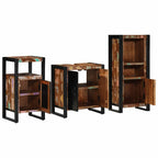 Juego de muebles de baño 3 pcs Madera sólida recuperada