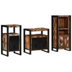 Juego de muebles de baño 3 pcs Madera sólida recuperada