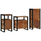 Juego de muebles de baño 3 pcs Madera sólida recuperada