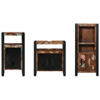Juego de muebles de baño 3 pcs Madera sólida recuperada