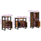 Juego de muebles de baño 3 pcs Madera sólida recuperada