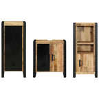 Juego de muebles de baño con cajón 3 pcs Madera de mango maciza