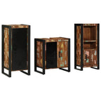 Juego de muebles de baño 3 pcs Madera sólida recuperada