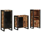 Juego de muebles de baño 3 pcs Madera sólida recuperada