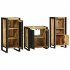 Juego de muebles de baño con cajón 3 pcs Madera de mango maciza