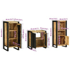 Juego de muebles de baño con cajón 3 pcs Madera de mango maciza