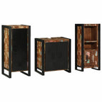 Juego de muebles de baño 3 pcs Madera sólida recuperada
